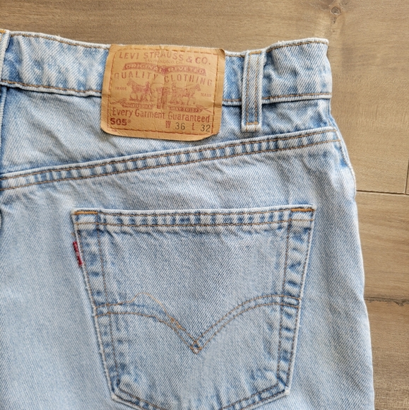 Y2K Levi 505 Red Tab Men's 36 x 32 Light Denim Jean 1998 READ - Picture 1 of 12